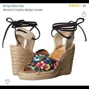 Dolce vita tropical floral canvas espadrille 7.5